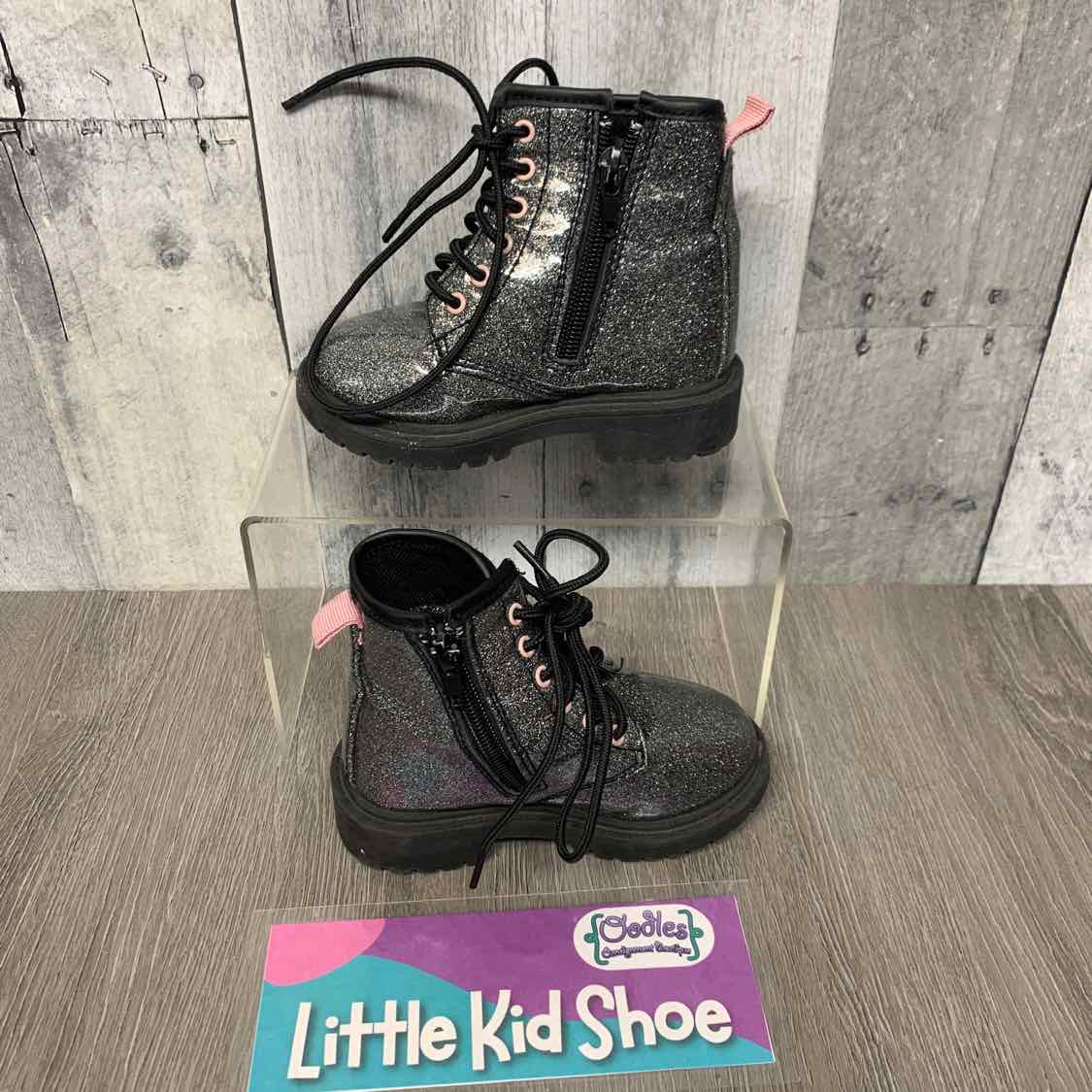 Size 6 Black/Silver B Brand Boots