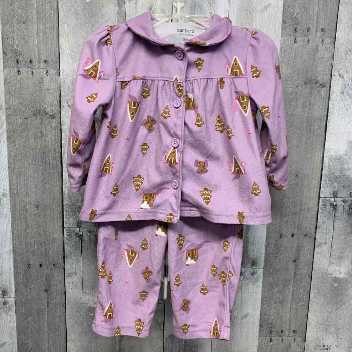 Size 18 Months Purple/Brown Just One You 2pc PJs