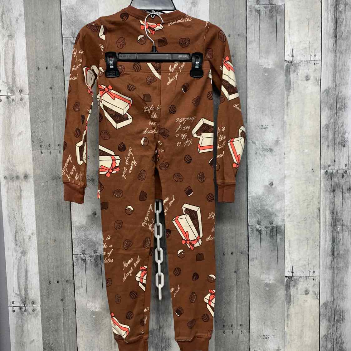Size 8 Brown Print B Brand 2pc PJs