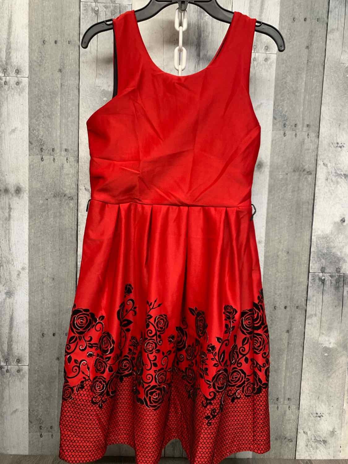 Size 14 Red/Black Knit Works Dress