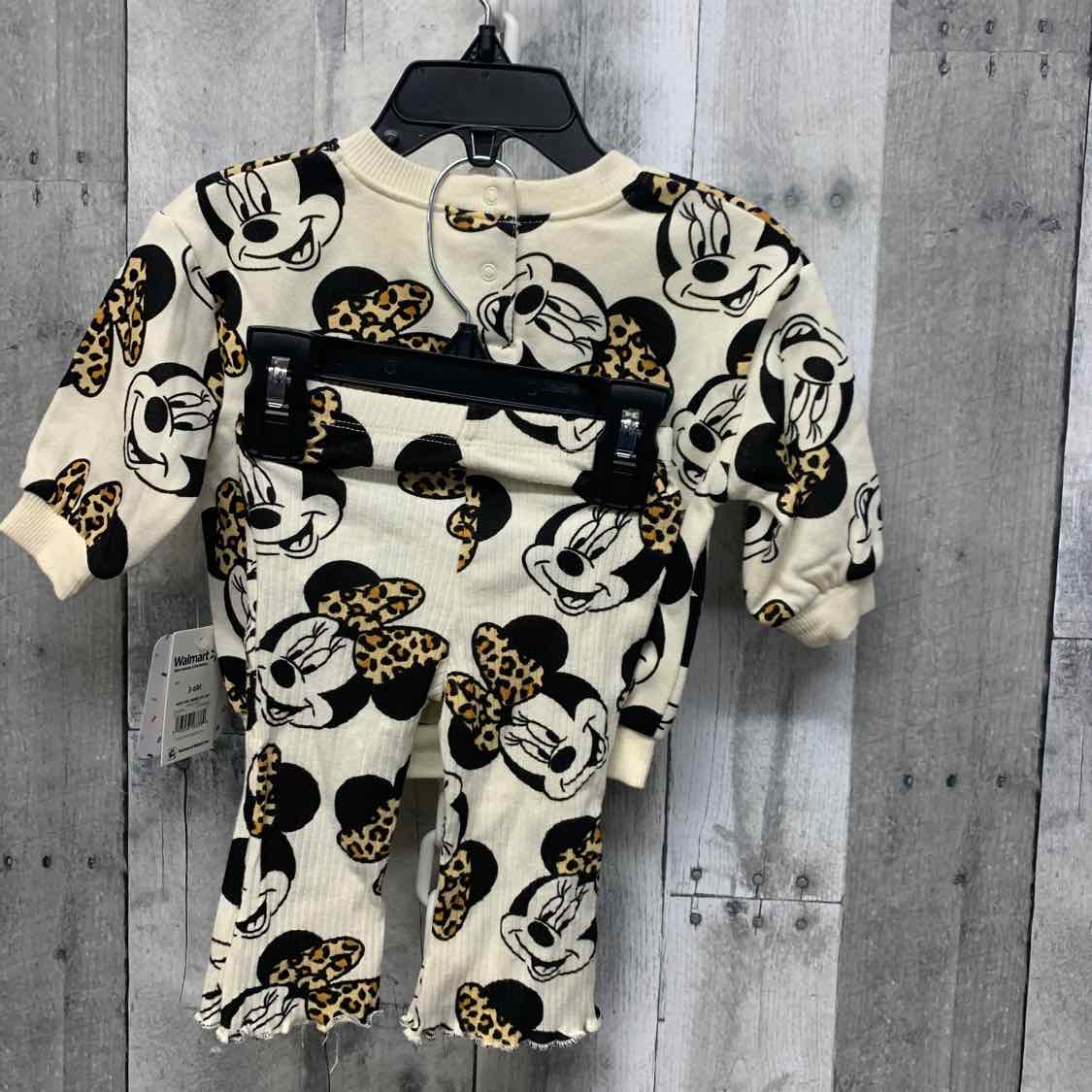 Size 3-6 Months Tan Print Disney Shirt/Pants