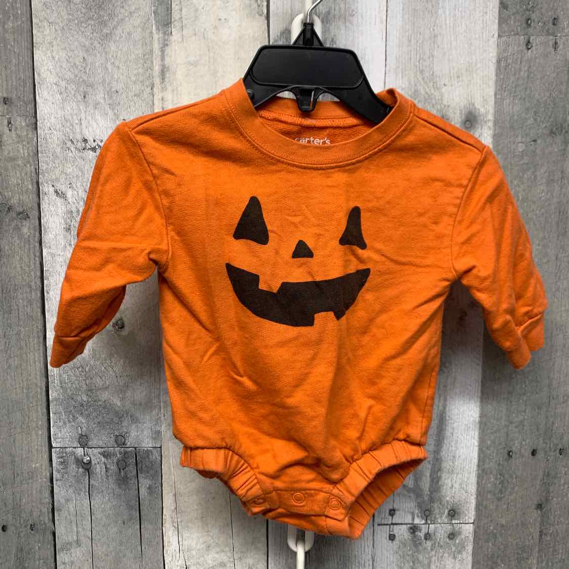 Size 3-6 Months Orange/Black Child of Mine Romper