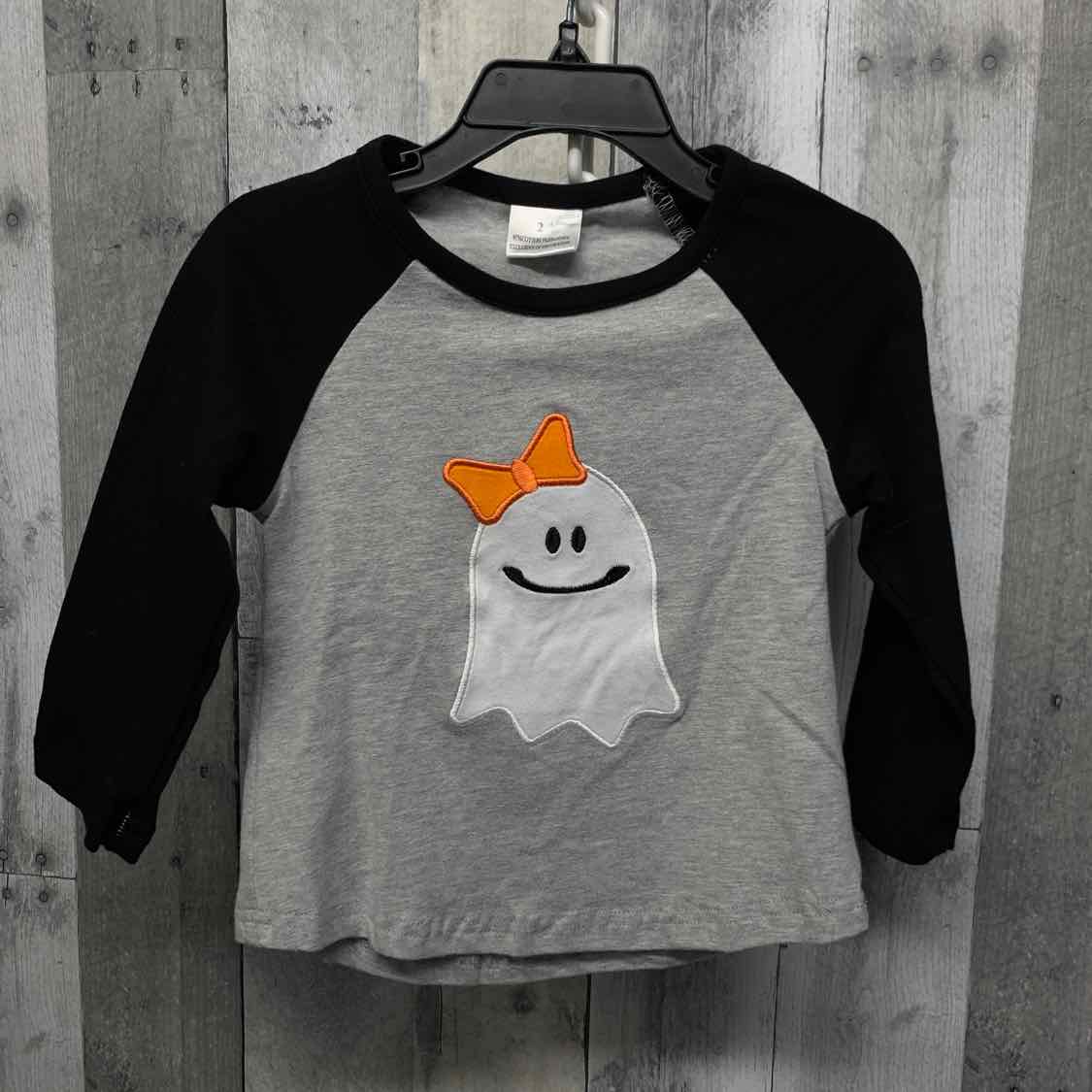 Size 2 Gray/Black Boutique Brand Long Sleeve Shirt