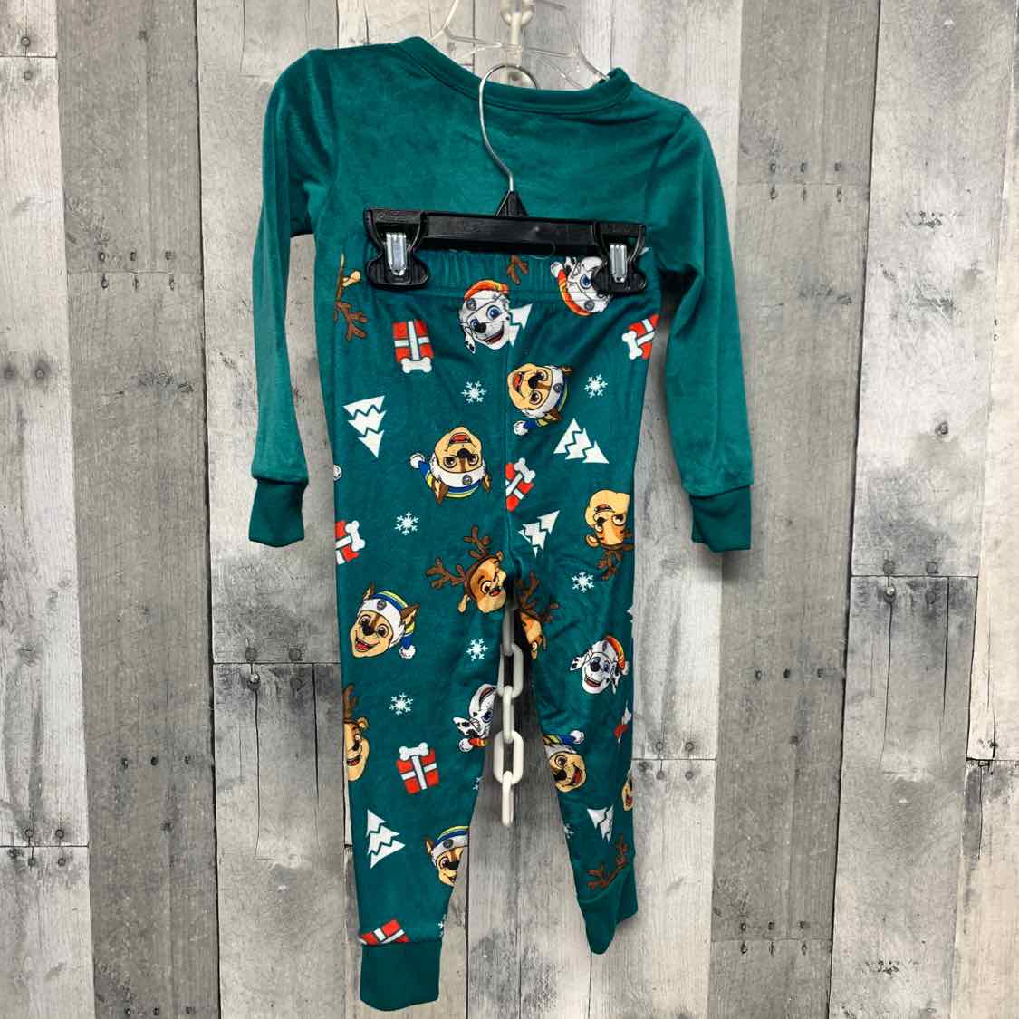 Size 3T Green Print Paw Patrol 2pc PJs