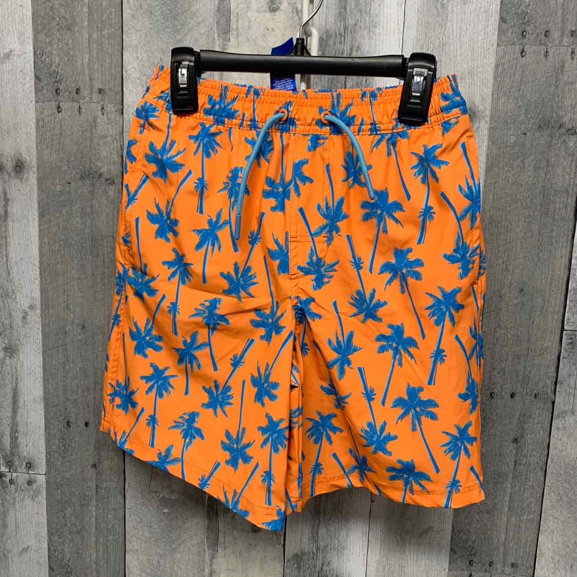 Size 10/12 Orange Print B Brand Swim Trunks