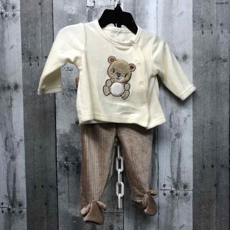 Size 0-3 Months Ivory/Tan Kyle & Deena Shirt/Pants