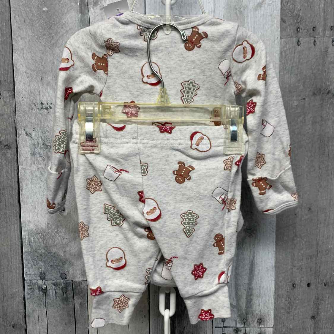 Size 0-3 Months Gray Print Child of Mine Shirt/Pants