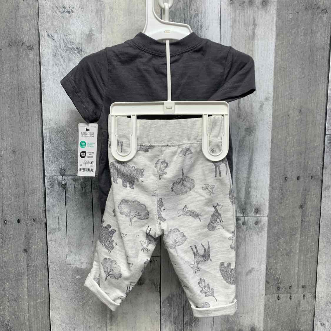 Size 3 Months Gray Just One You Shirt/Pants