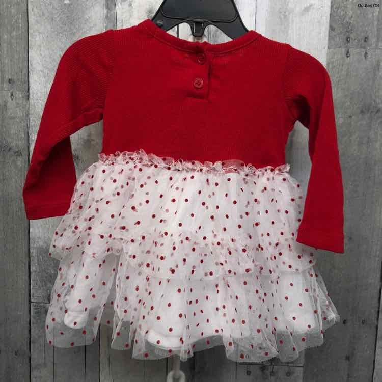 Size 3-6 Months Red/White Nannette Dress
