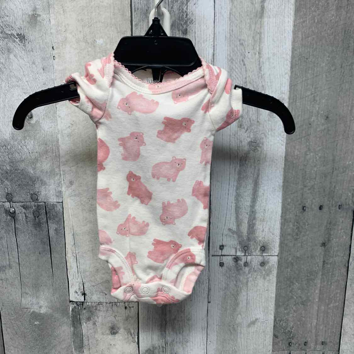 Size Preemie White/Pink Just One You Bodysuit