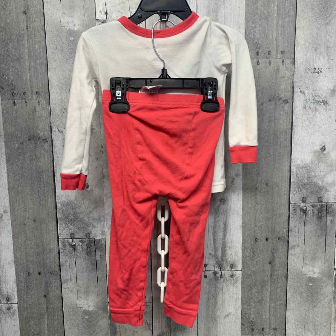 Size 2 White/Pink Gap 2pc PJs