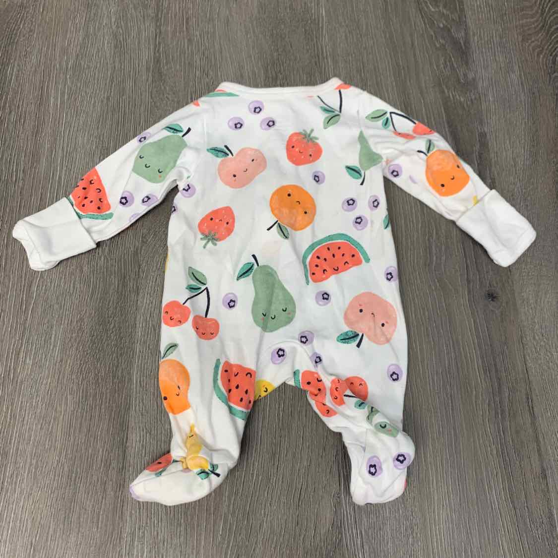 Size Preemie White Print Wonder Nation Footy PJs - OodlesCB