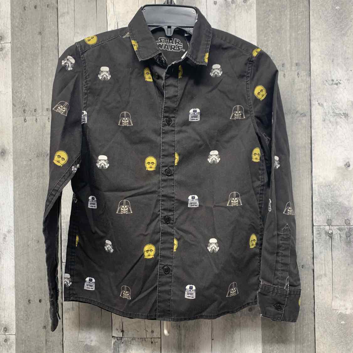 Size 8/9 Black H&M LS Button Up