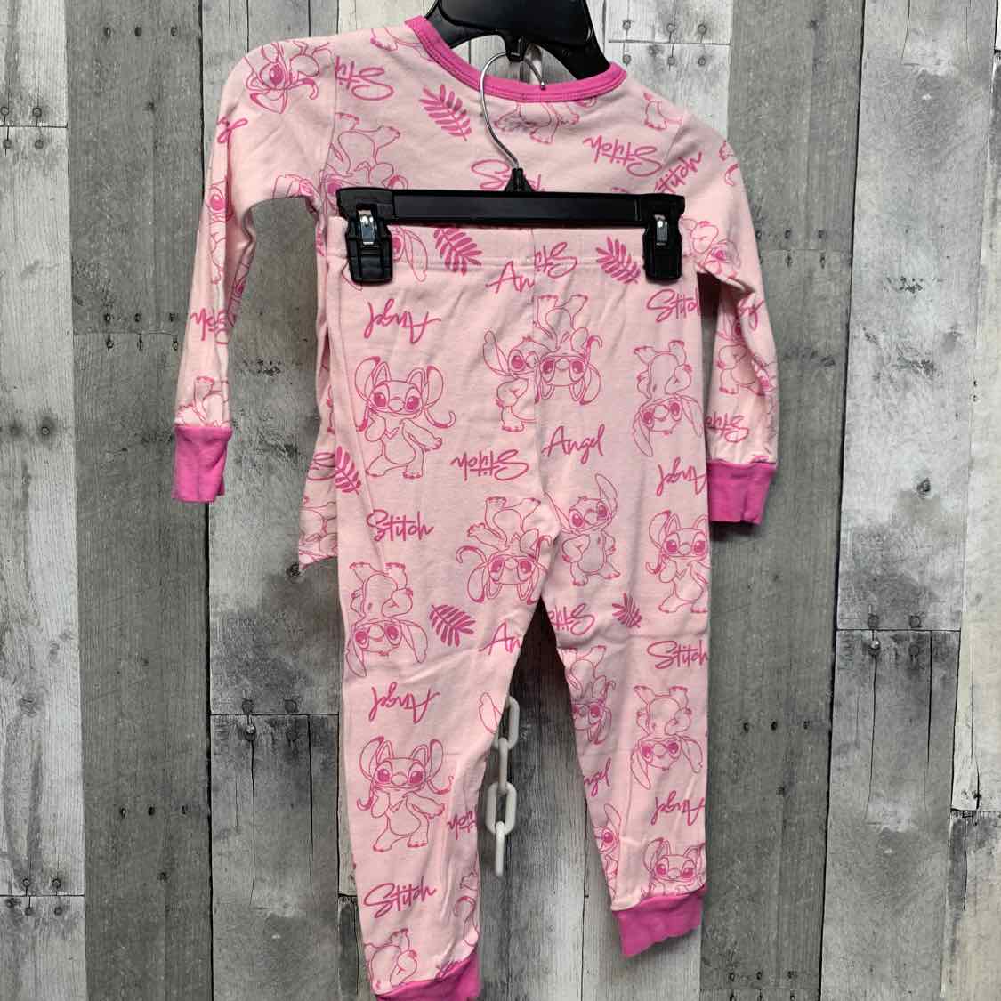 Size 6 Pink Print Disney 2pc PJs