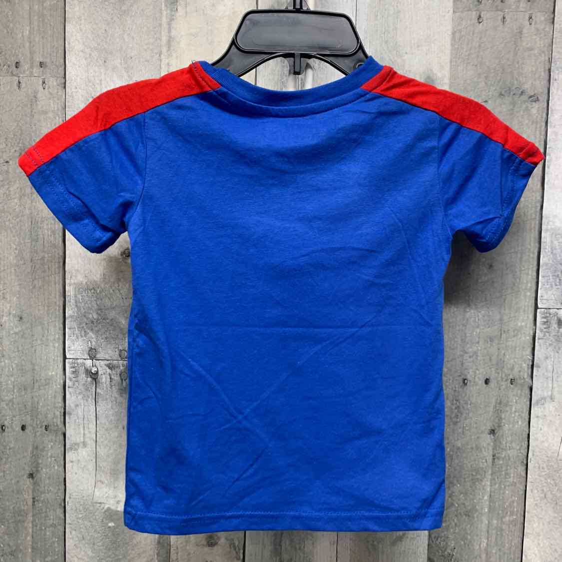 Size 4 Blue/Red Marvel T Shirt