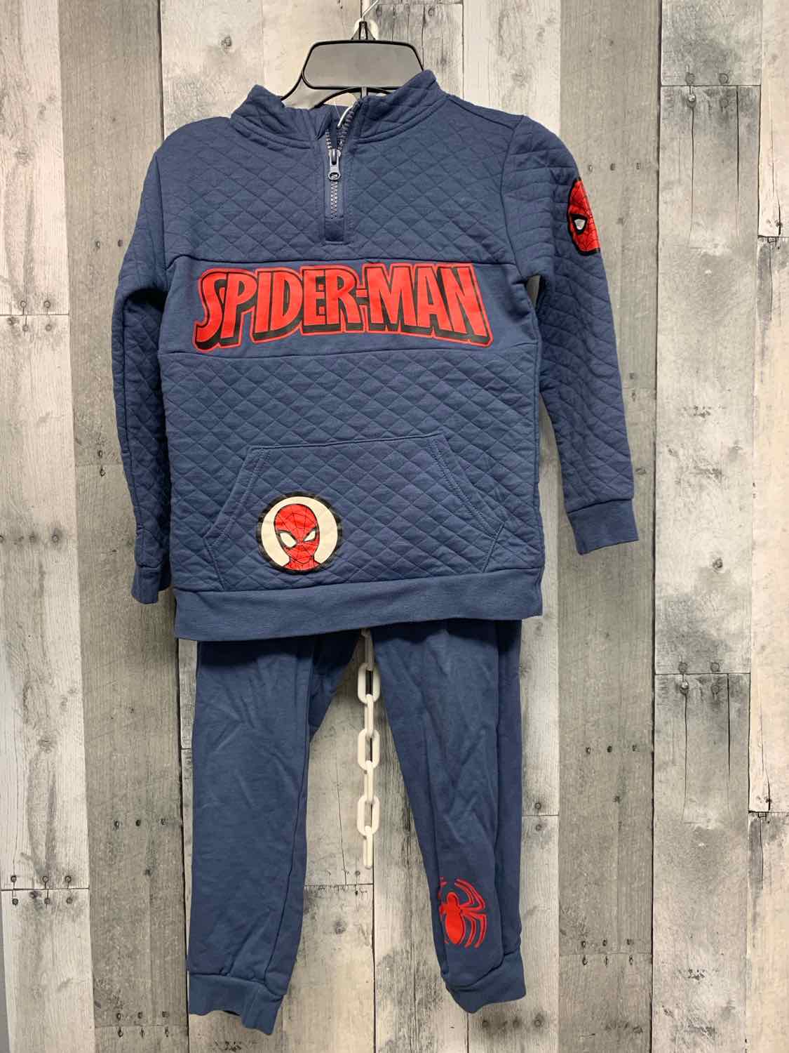 Size 7 Navy/Red Marvel Sweats - 2pc