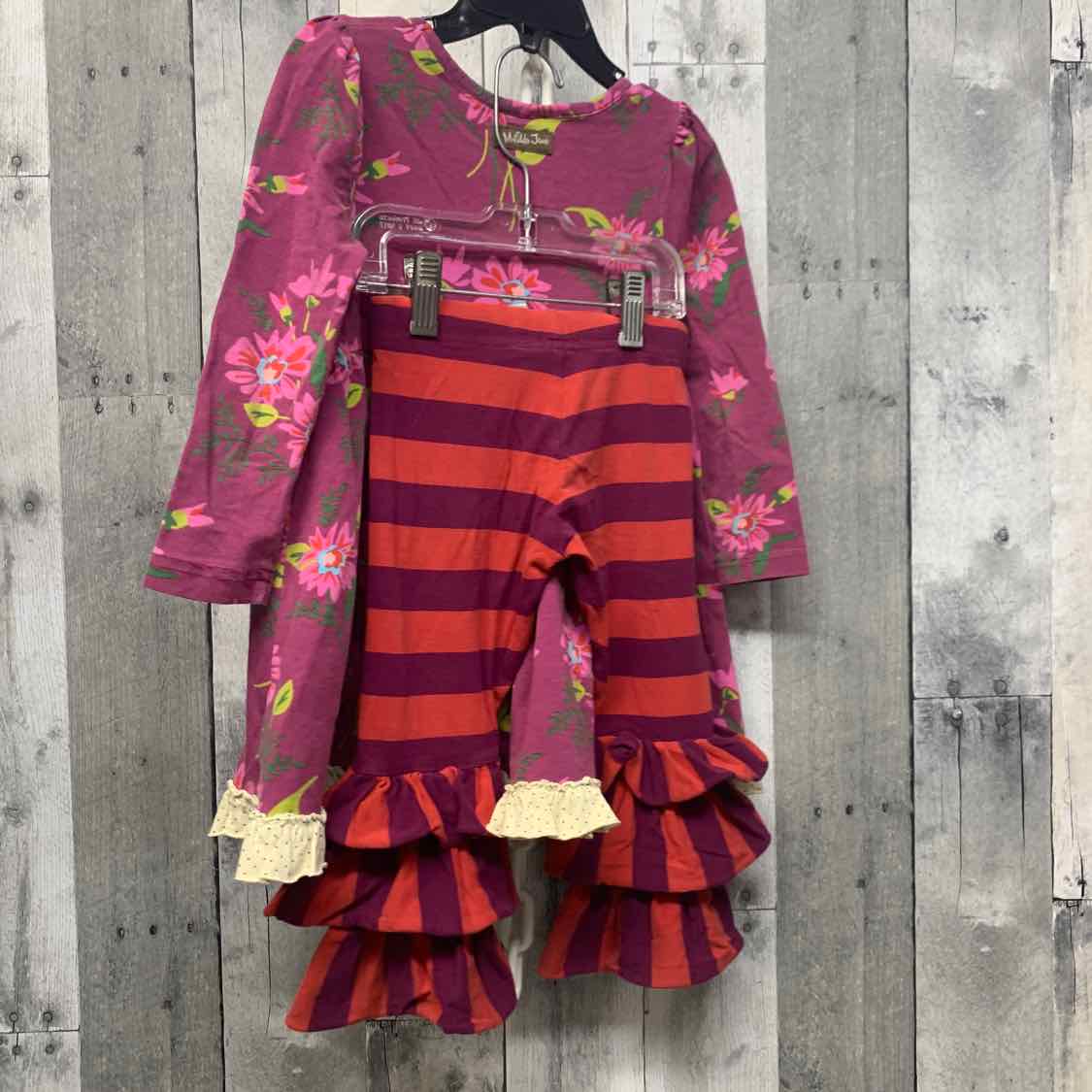 Size 2T Purple/Red Matilda Jane 2pc Dress