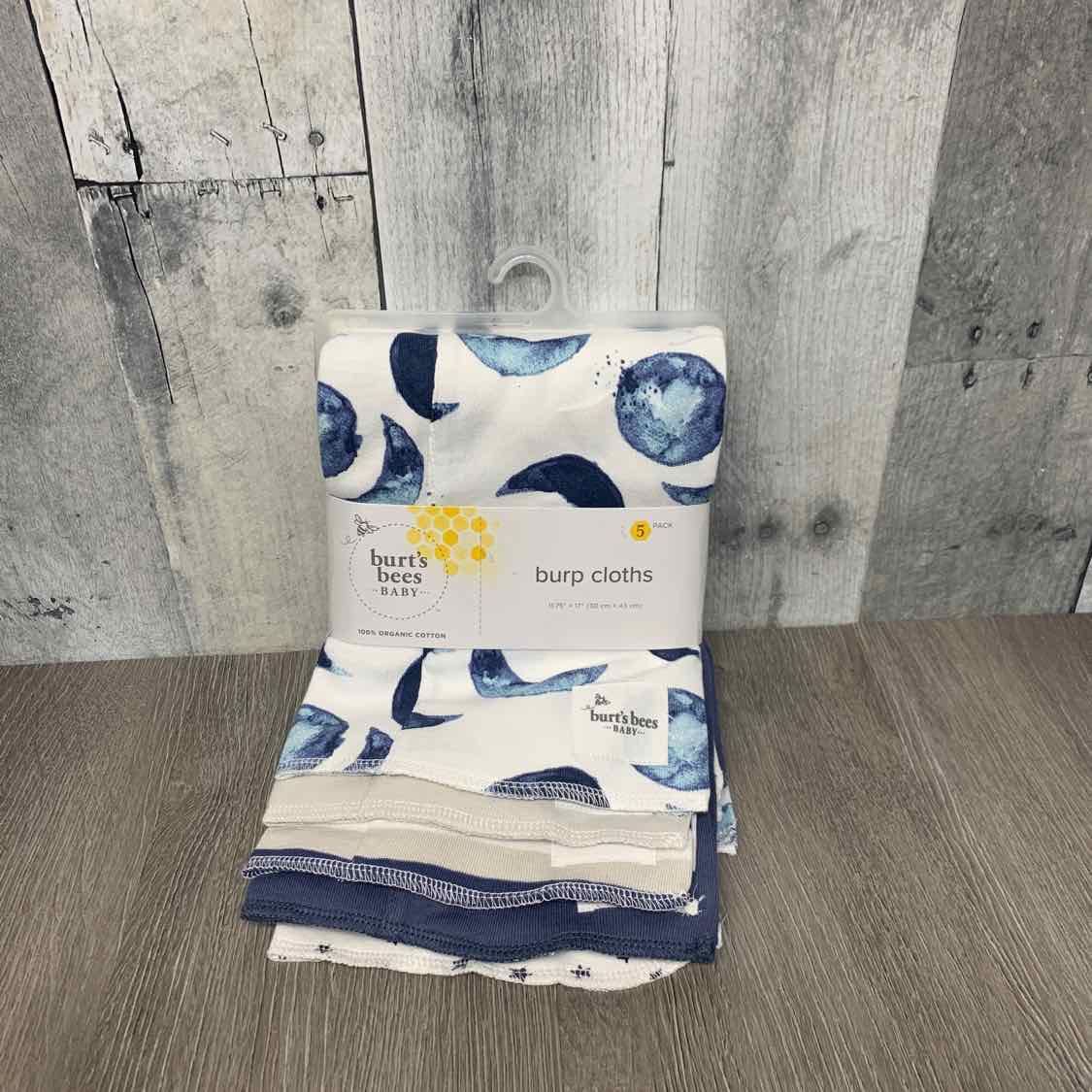 Name Brand White/Blue Burp Cloth