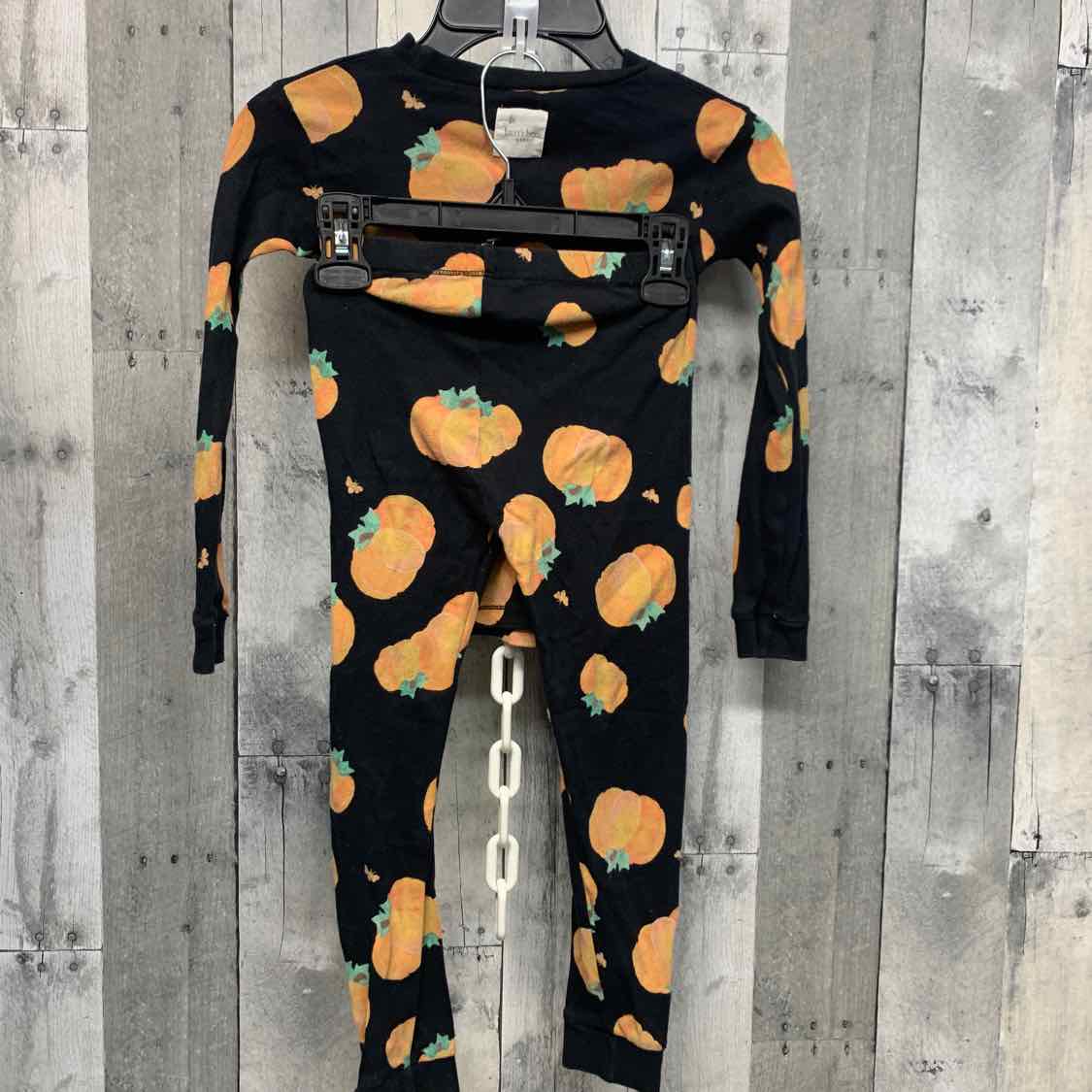 Size 5T Black/Orange Burt's Bees Baby 2pc PJs