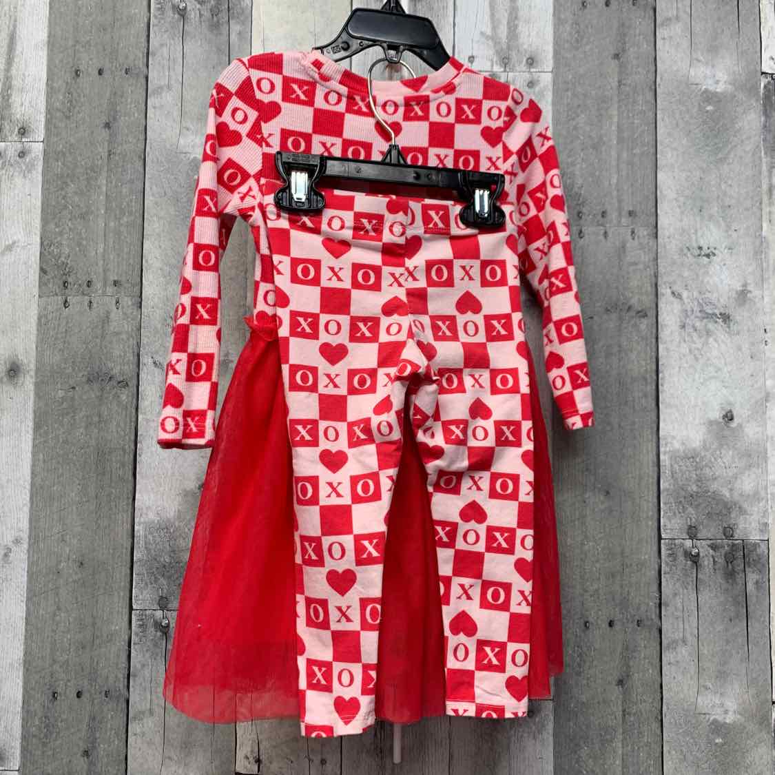 Size 3T Pink/Red B Brand 2pc Dress