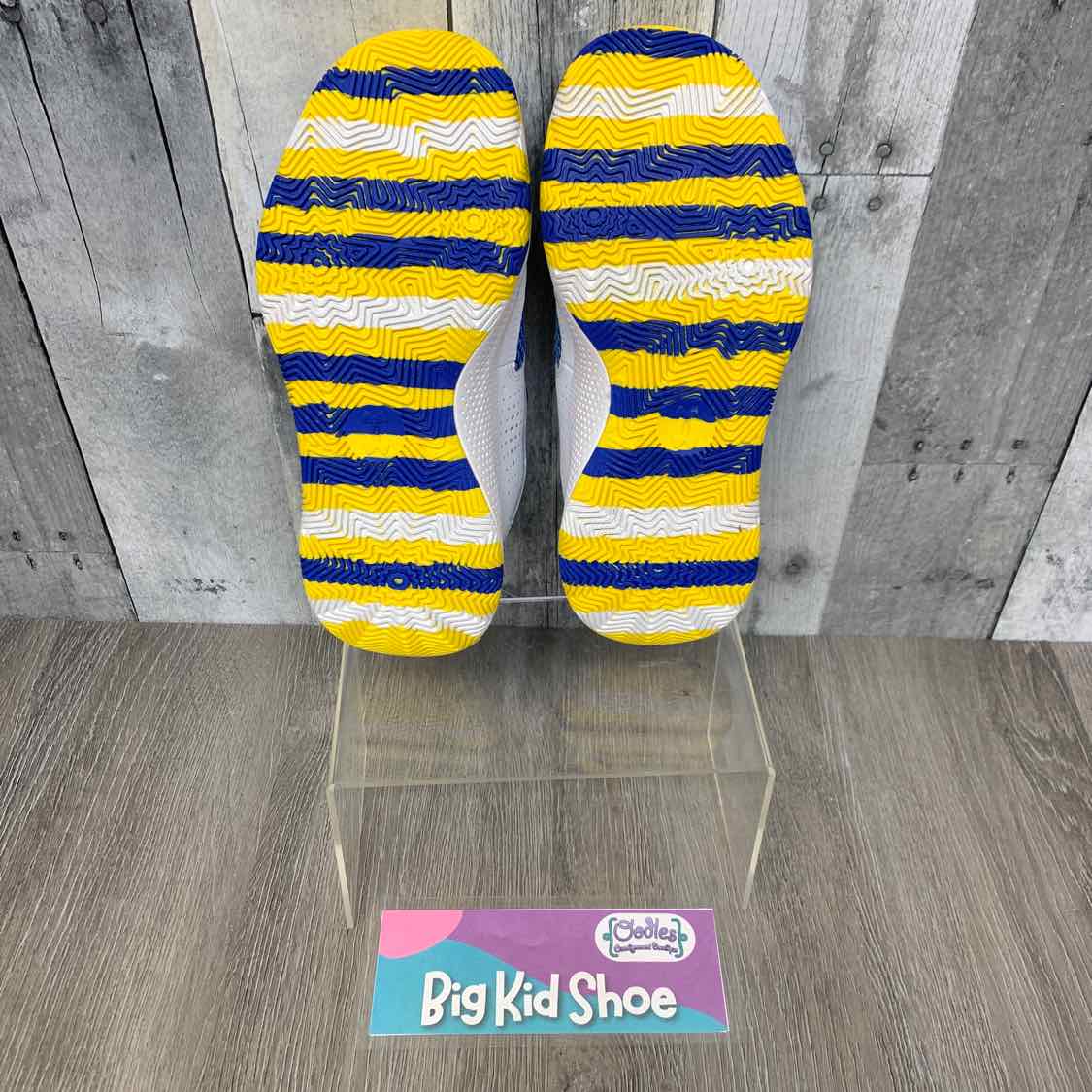Size 4.5 Blue/Yellow Sport Brand Sneakers