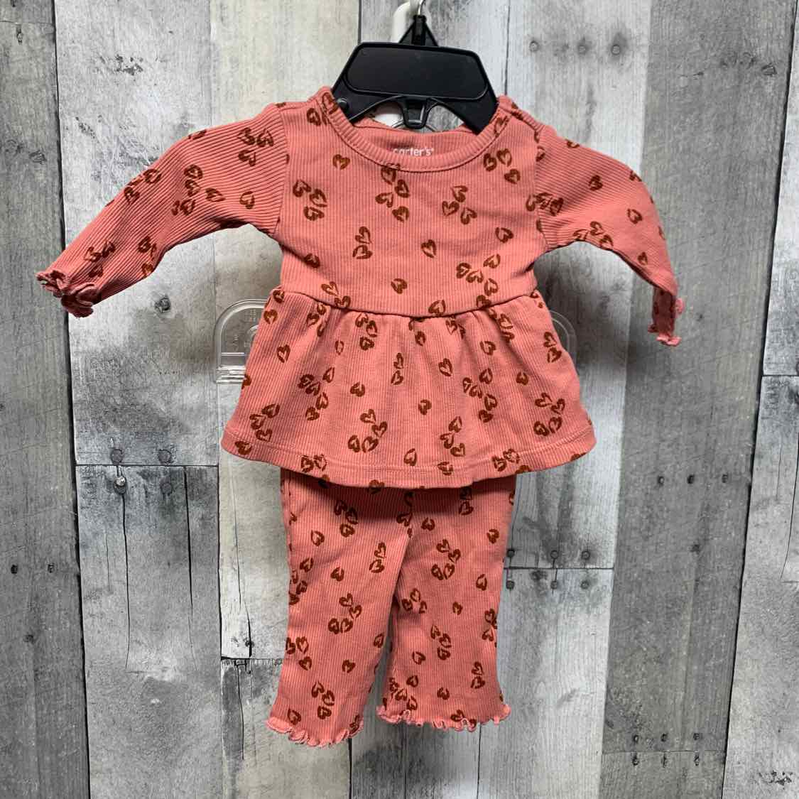 Size Newborn Pink/Brown Carter's Shirt/Pants