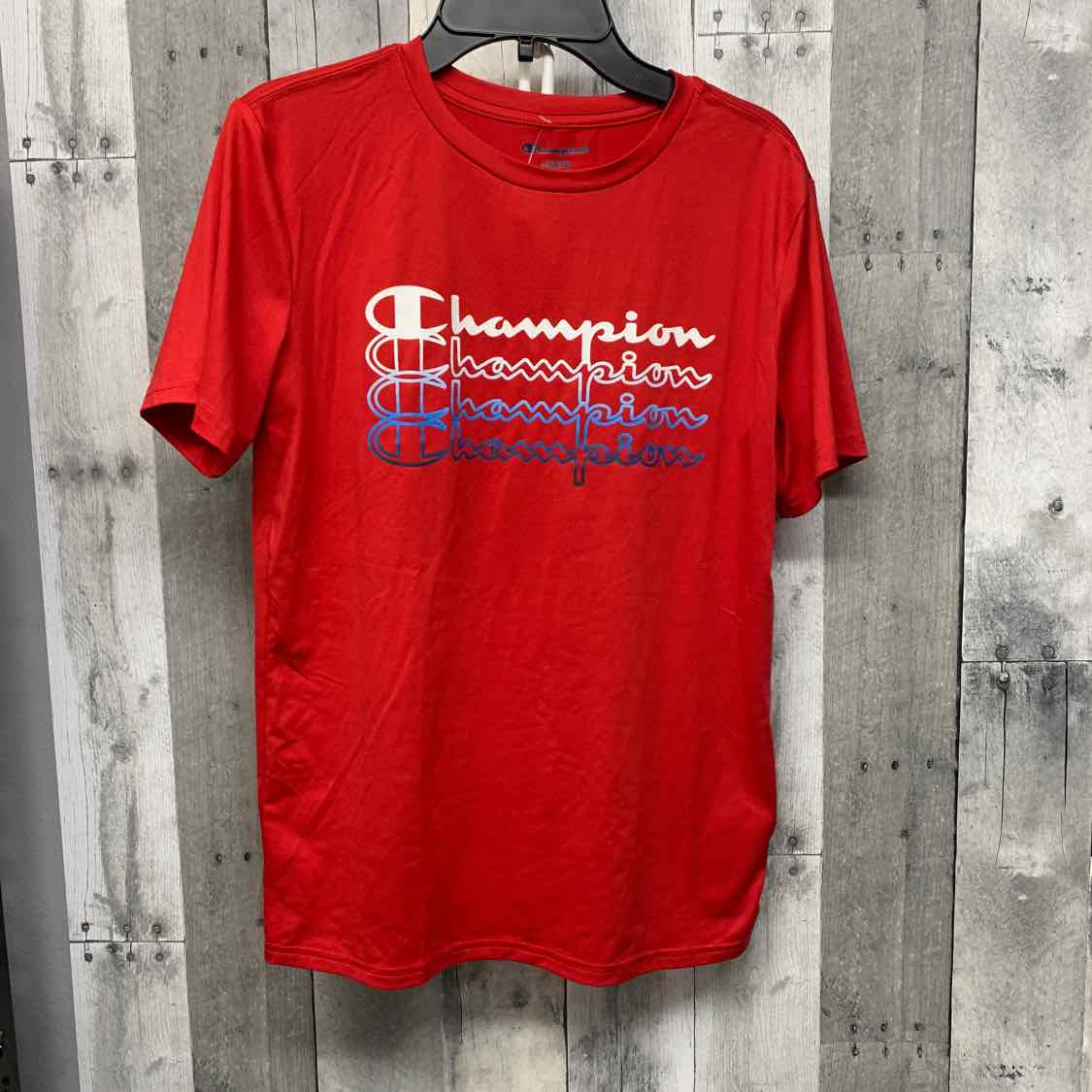 Size 10/12 Red Graphic Champion T Shirt