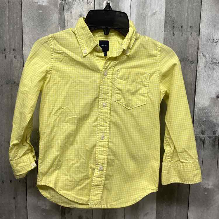 Size 4/5 Yellow/White Gap LS Button Up