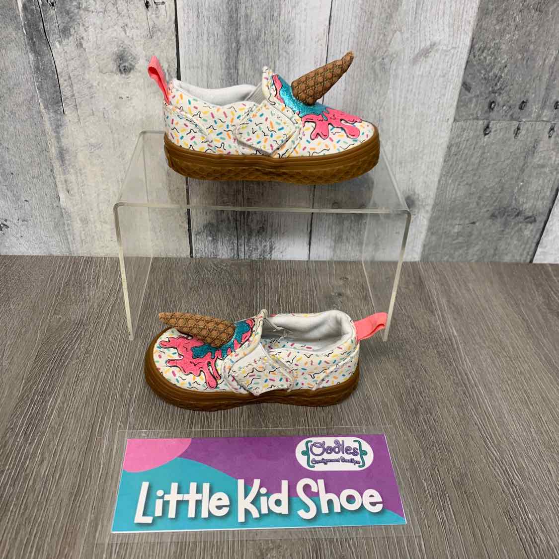 Size 5 White/Pink Vans Sneakers
