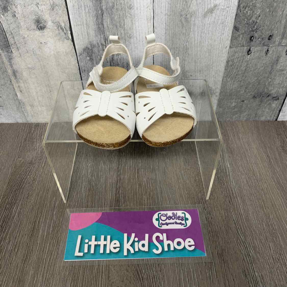Size 6-9 Months White/Tan Carter's Sandals