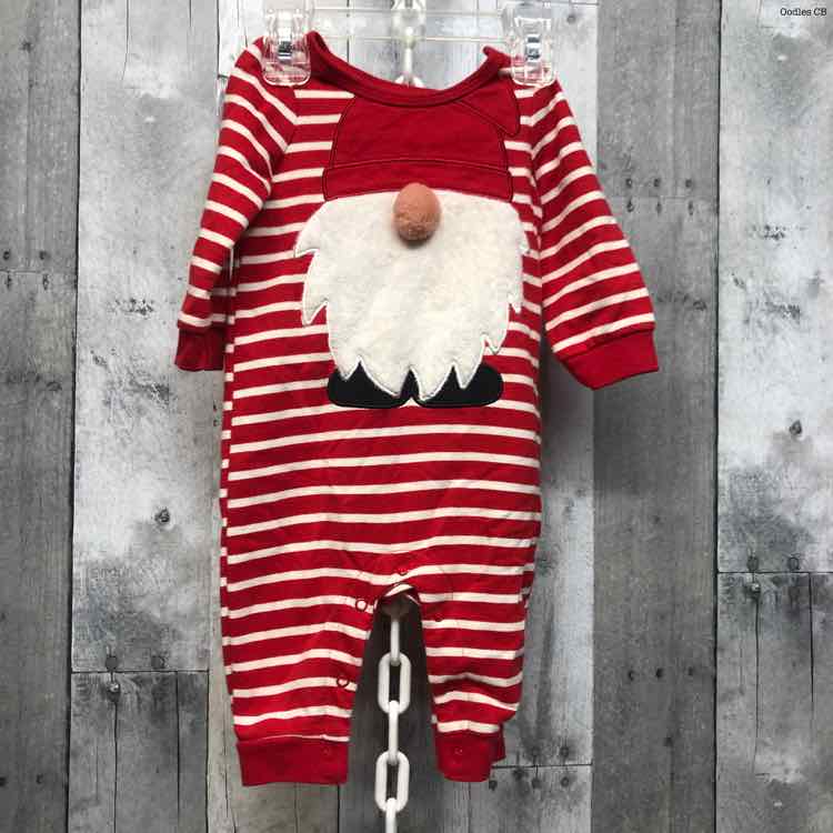 Size 3-6 Months Red Striped Holiday Brands Romper