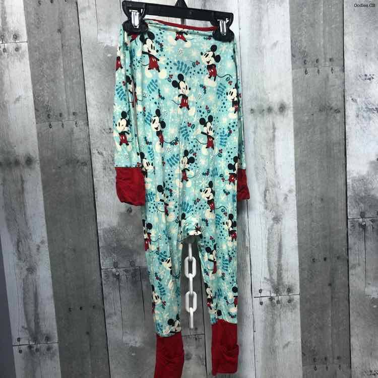 Size 6-12 Months Blue/Red Little Sleepies Footy PJs