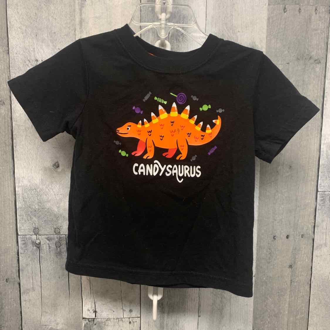 Size 2T Black Graphic Holiday Brands T Shirt
