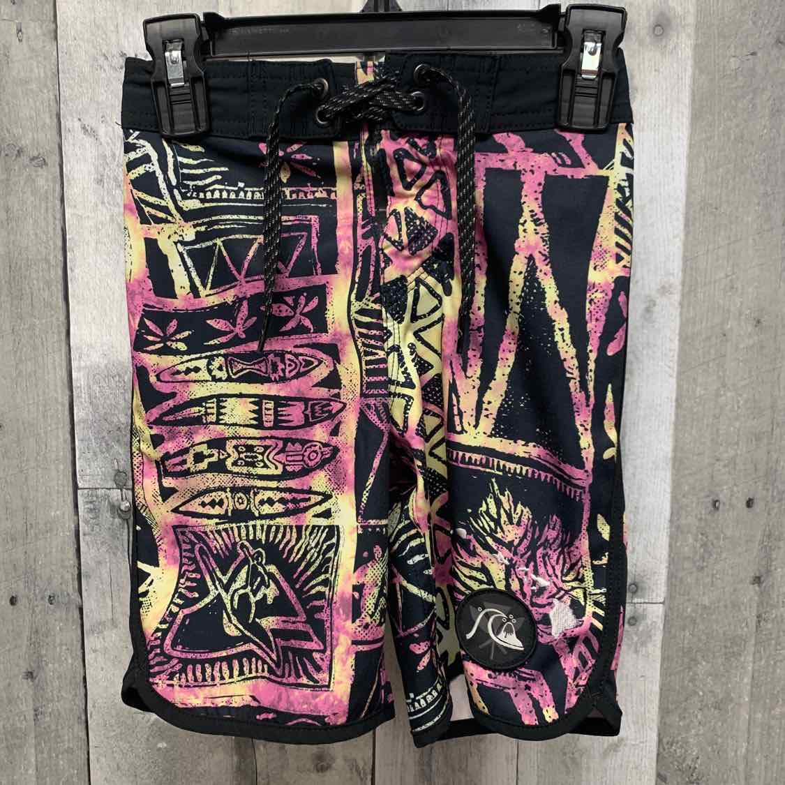 Size 5 Black/Purple Quiksilver Swim Trunks