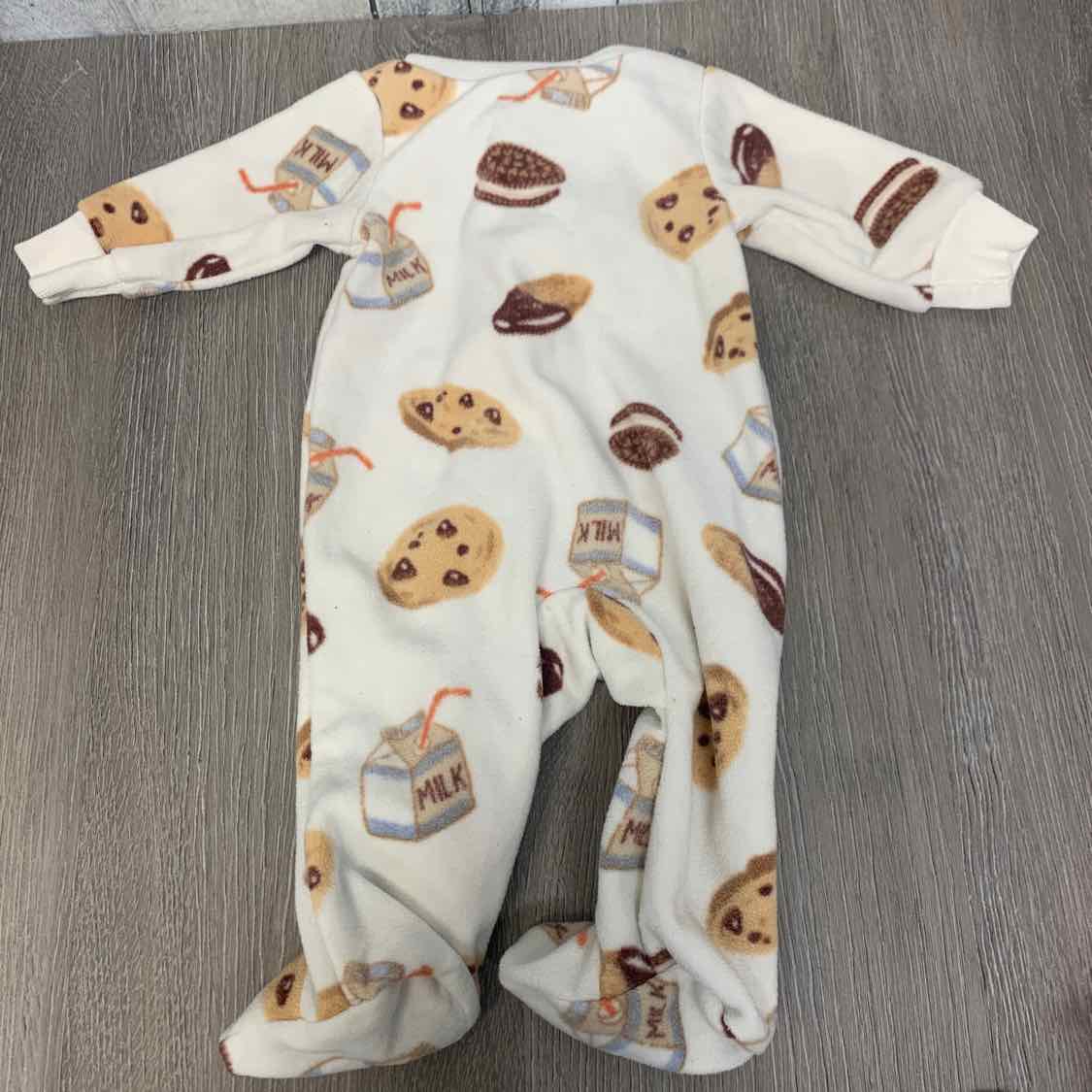 Size Preemie White Print Child of Mine Footy PJs