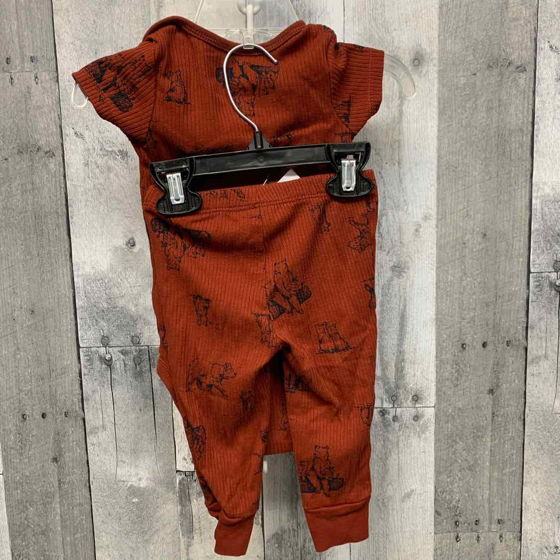 Size 9 Months Orange Print Carter's Shirt/Pants