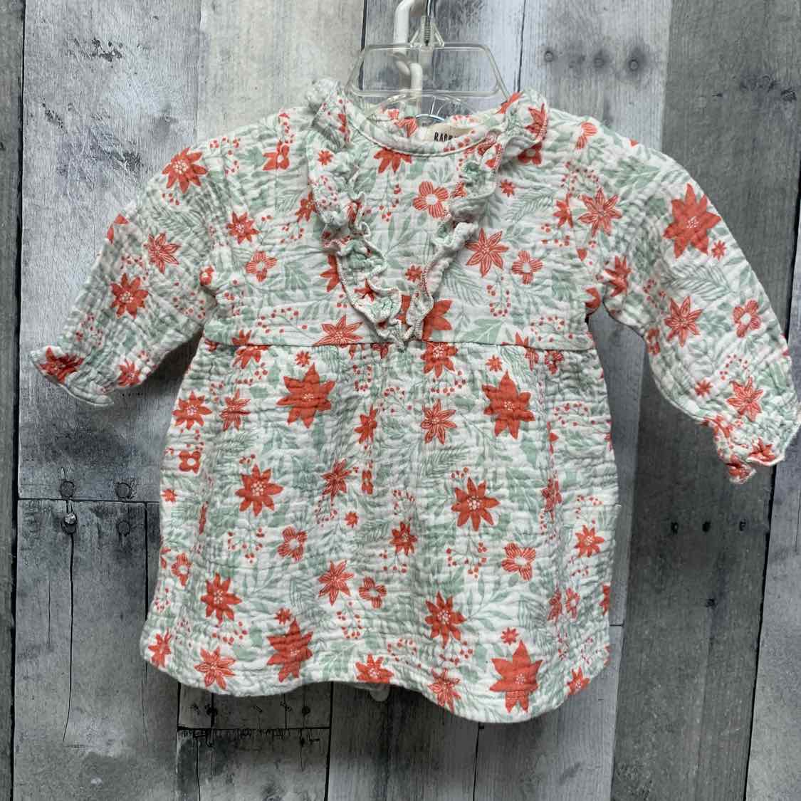 Size 3-6 Months White Floral Print B Brand 2pc Dress