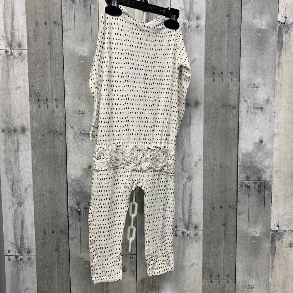 Size 18-24 Months White/Black Little Buggins Romper