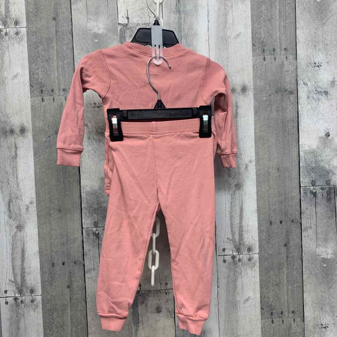 Size 12 Months Pink Amazon Basics 2pc PJs