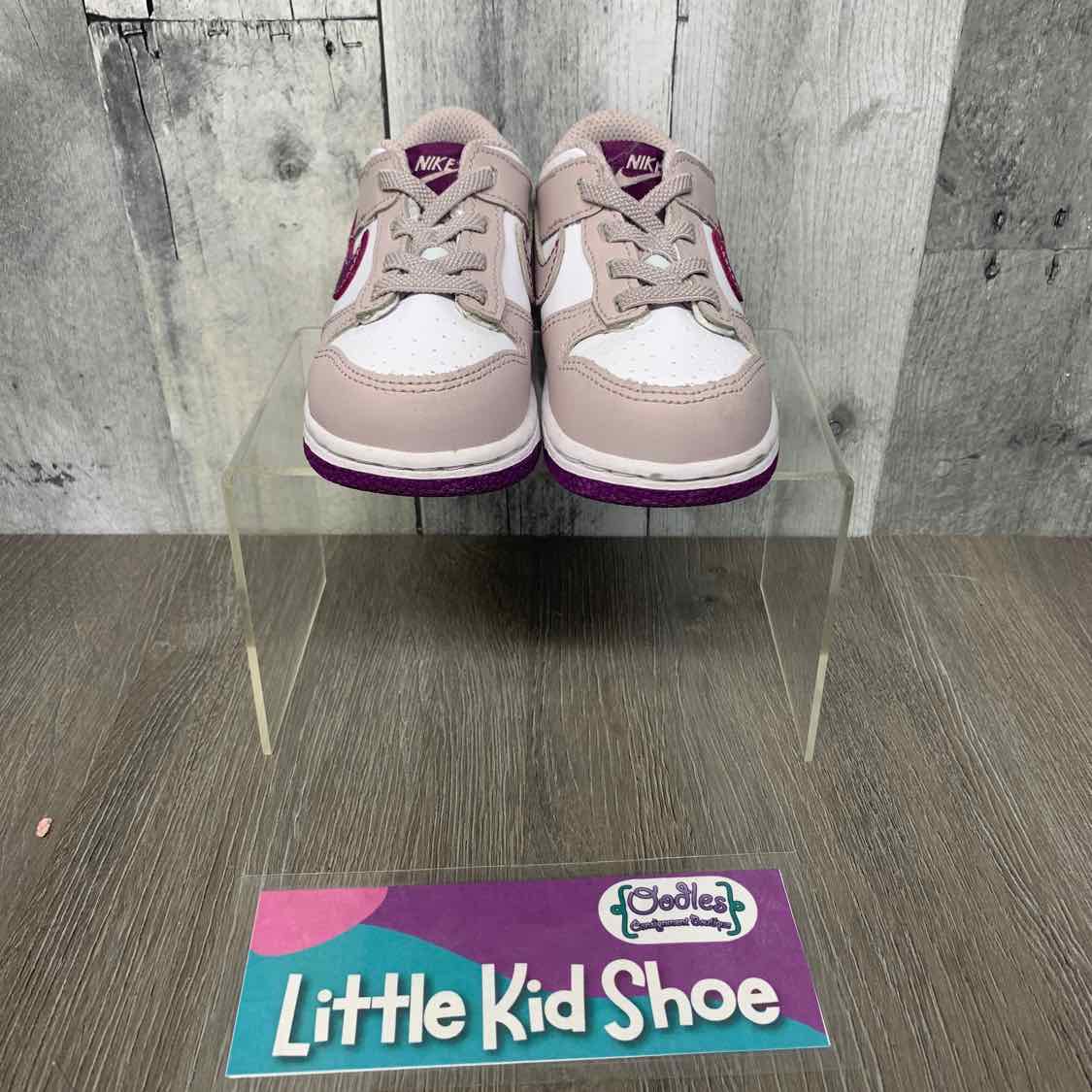 Size 8 White/Purple Sport Brand Sneakers