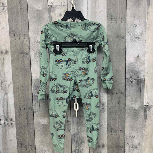Size 4T Green Print Just One You 2pc PJs