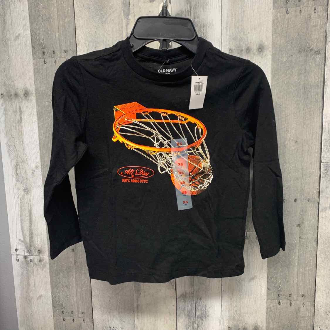 Size 5 Black Graphic Old Navy Long Sleeve Shirt