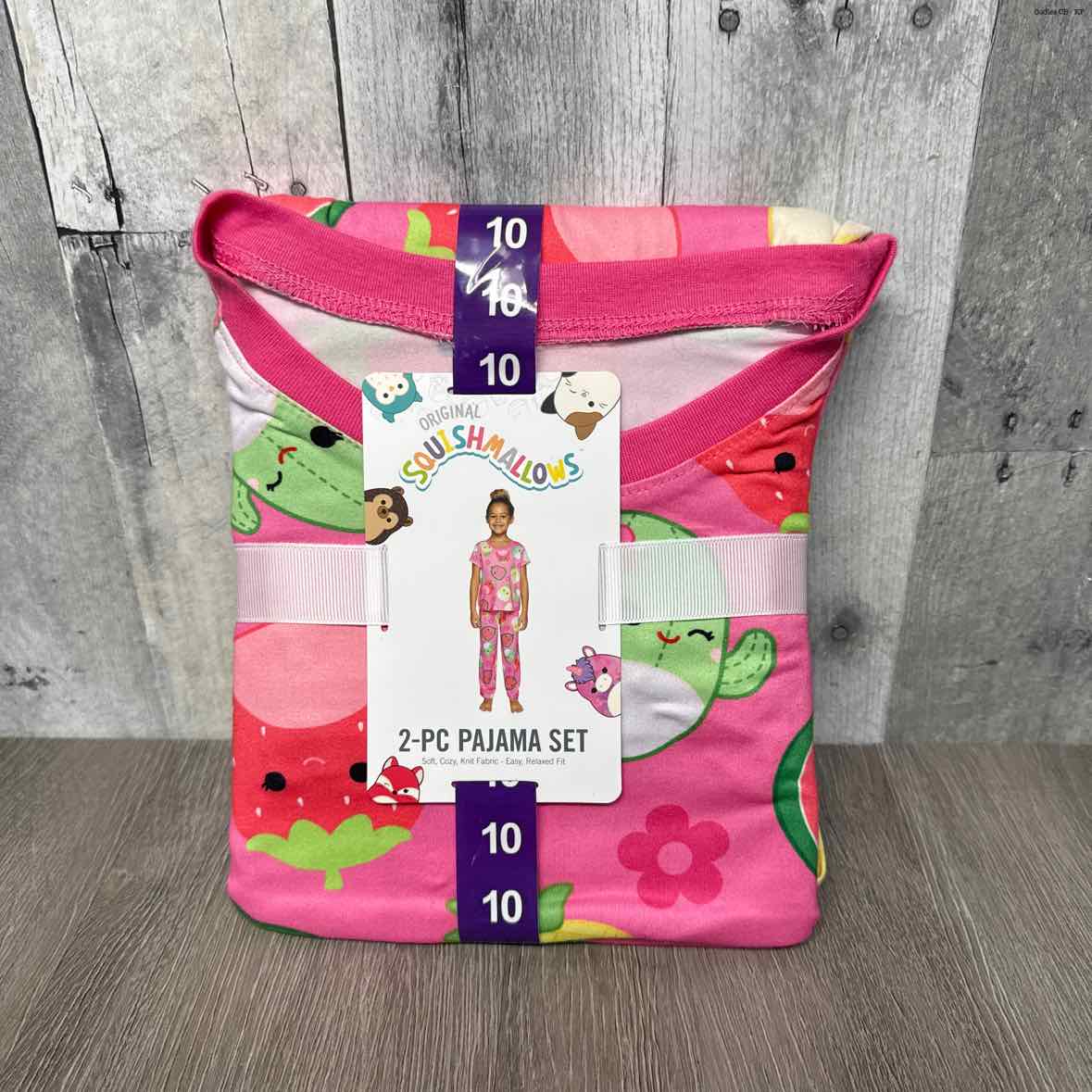Size 10 Pink Print B Brand 2pc PJs