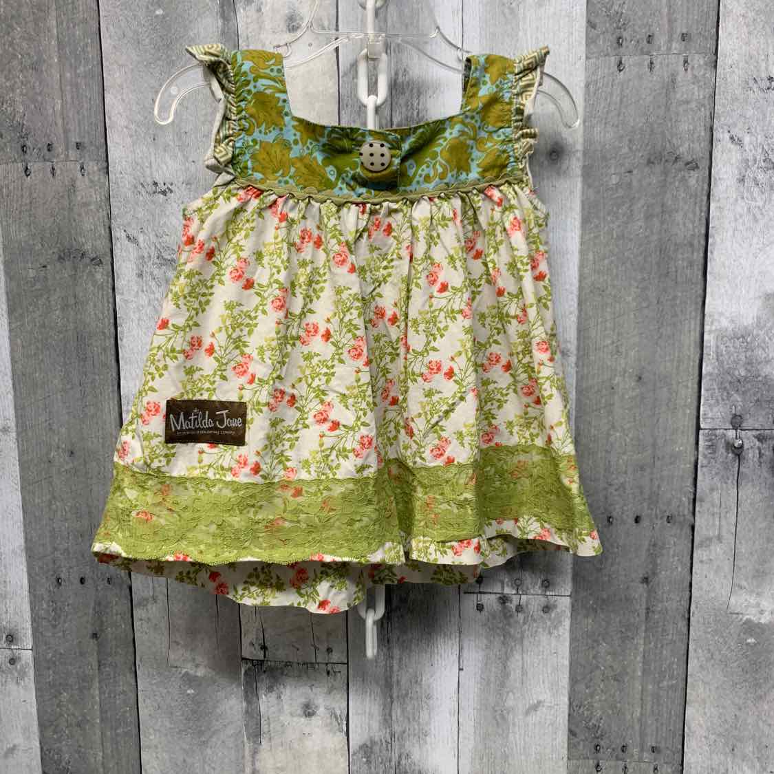 Size 2T Green/Pink Matilda Jane Dress