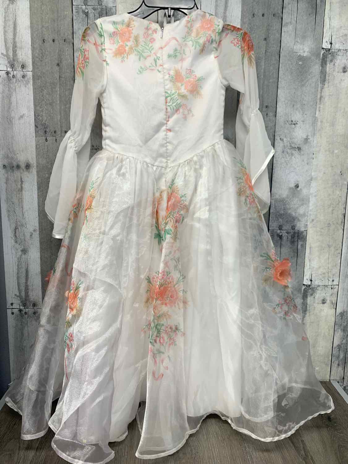 Disney Store White Floral Print Size 5/6 Halloween Costume - Big Kid