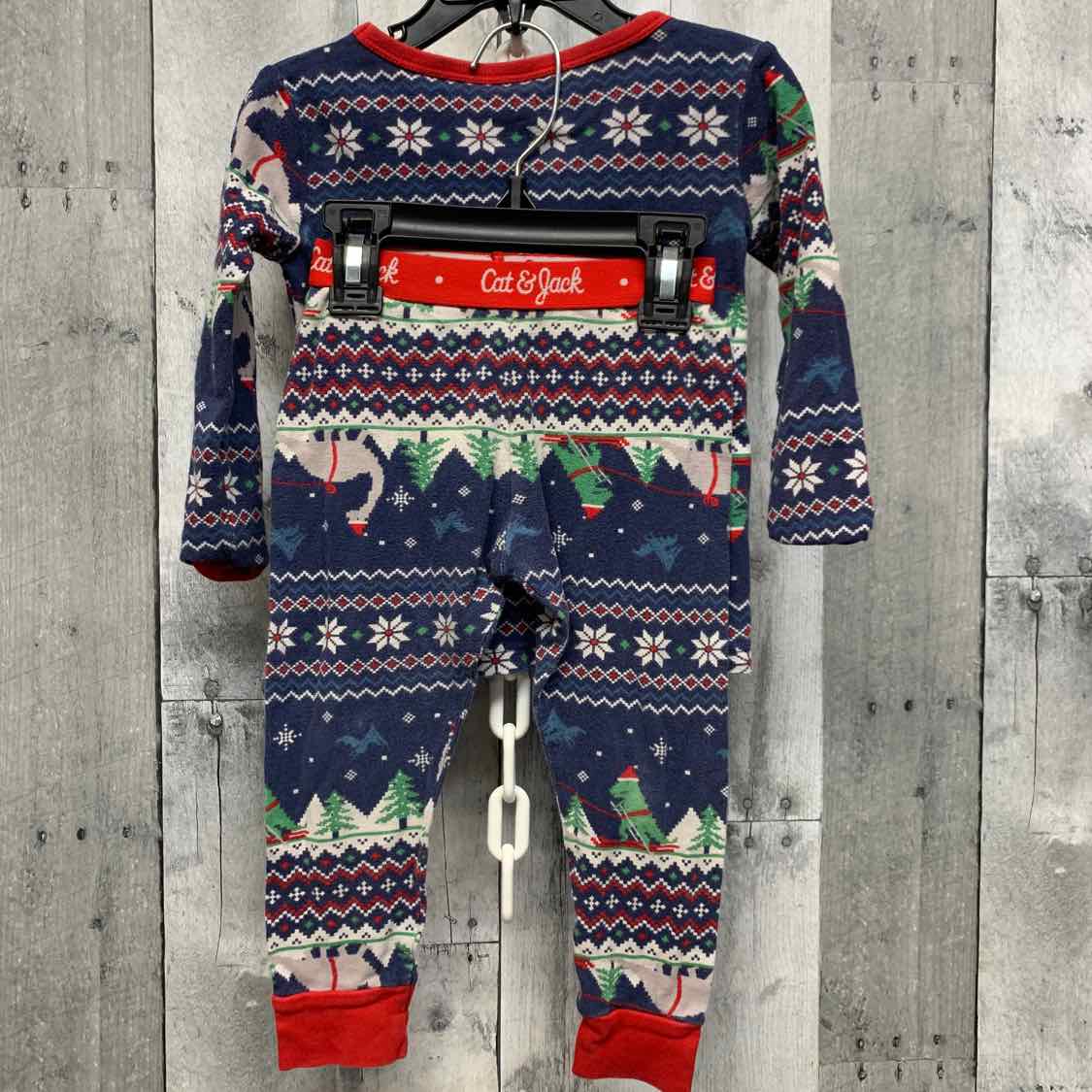 Size 3T Navy/Red Cat & Jack 2pc PJs