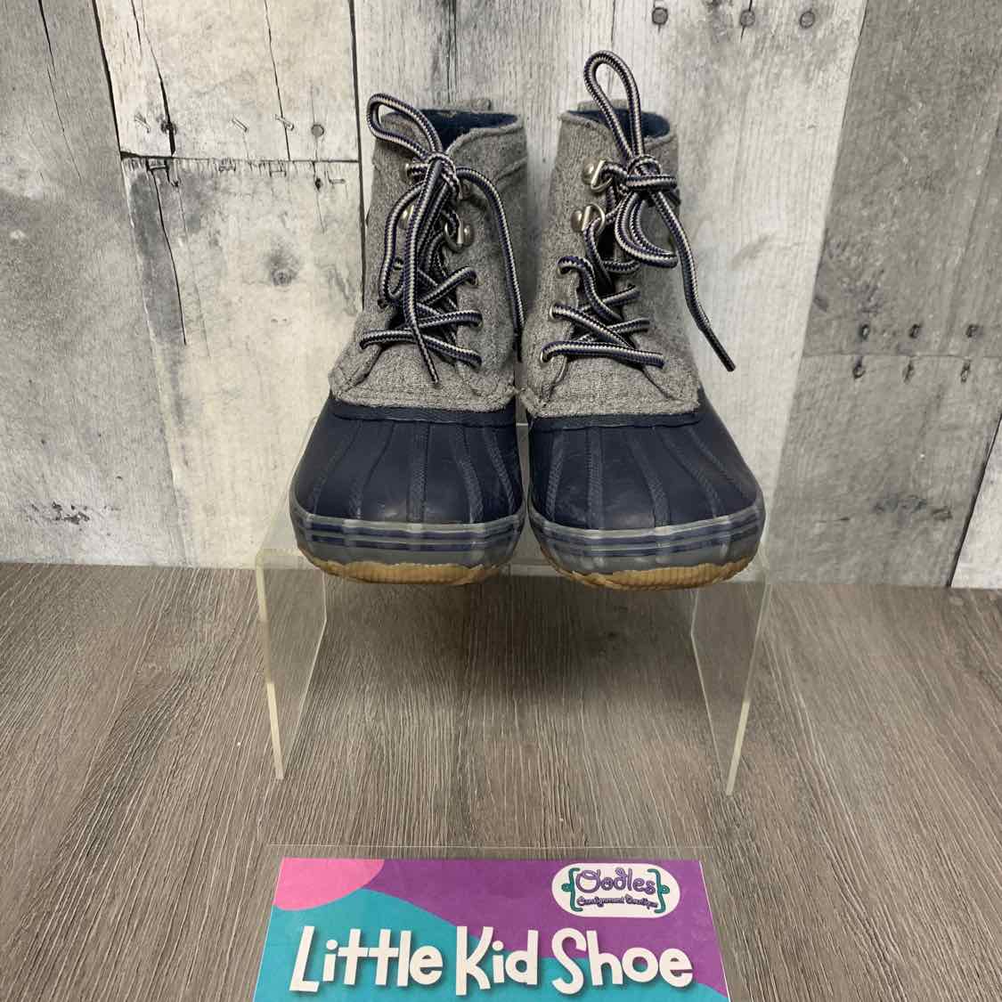 Size 11 Gray/Navy Sperry Boots