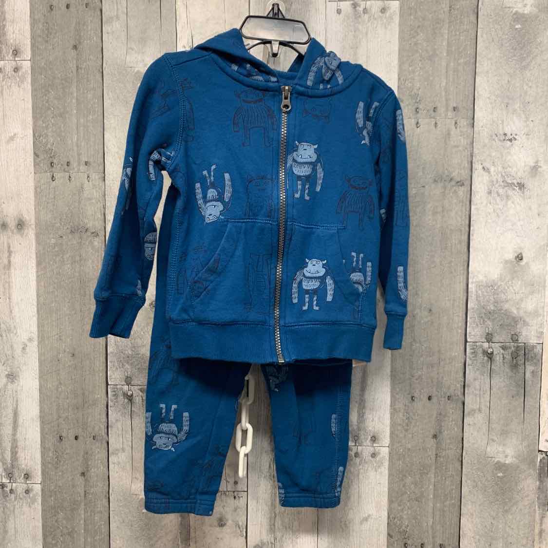 Size 3T Blue Print Carter's Jacket/Pants