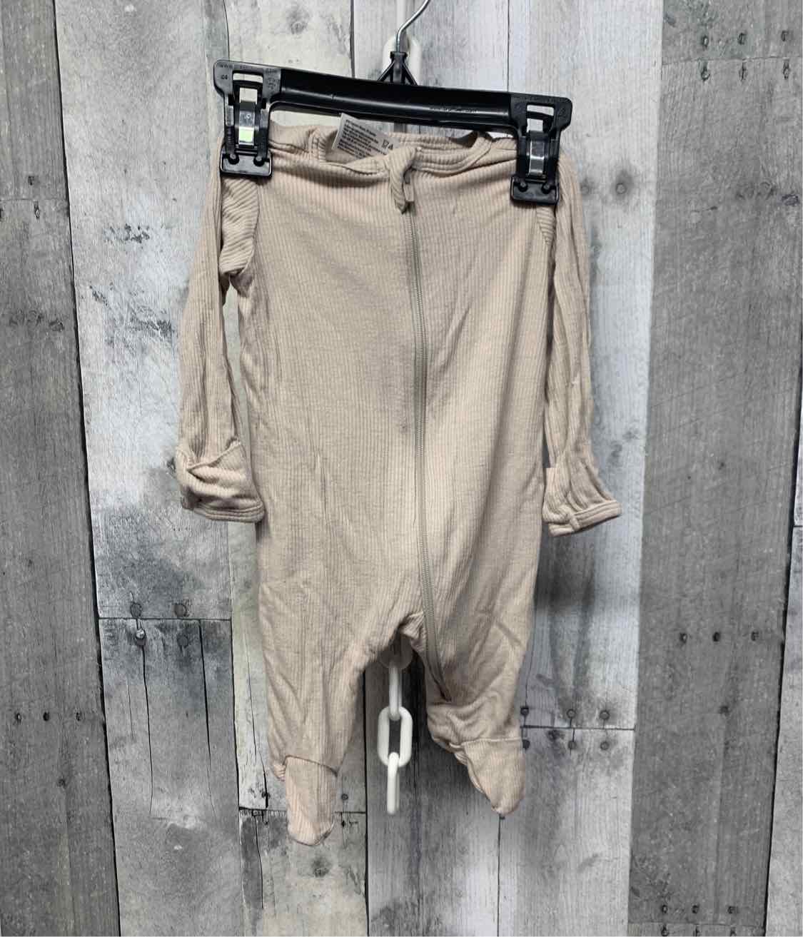 Size Newborn Tan Modern Moments by Gerber Footy PJs