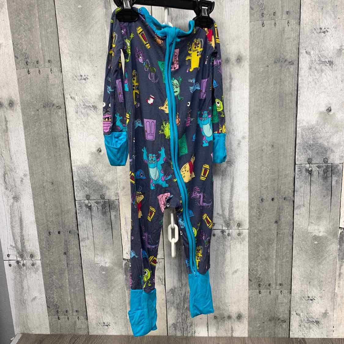 Size 6-12 Months Gray/Blue Little Sleepies Footy PJs